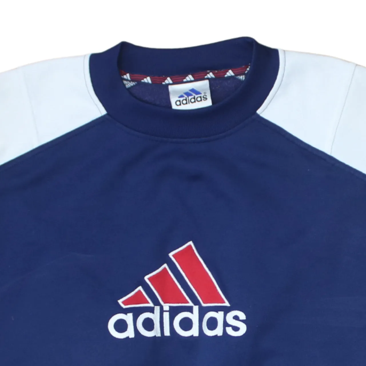 Adidas 90's Spellout Crew Neck Sweatshirt Large Navy Blue sold by Vintage Club product image thumbnail 3