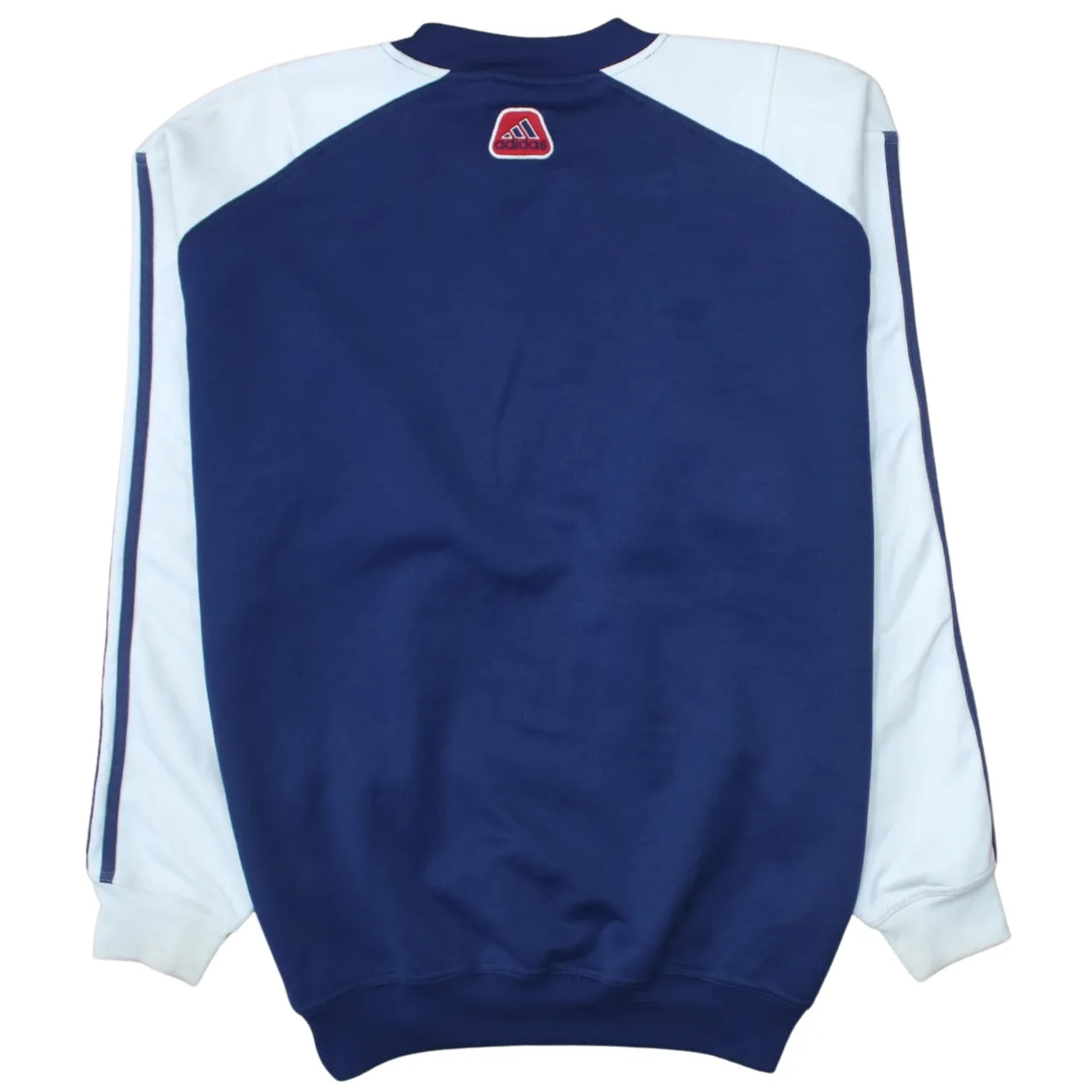 Adidas 90's Spellout Crew Neck Sweatshirt Large Navy Blue sold by Vintage Club product image thumbnail 2