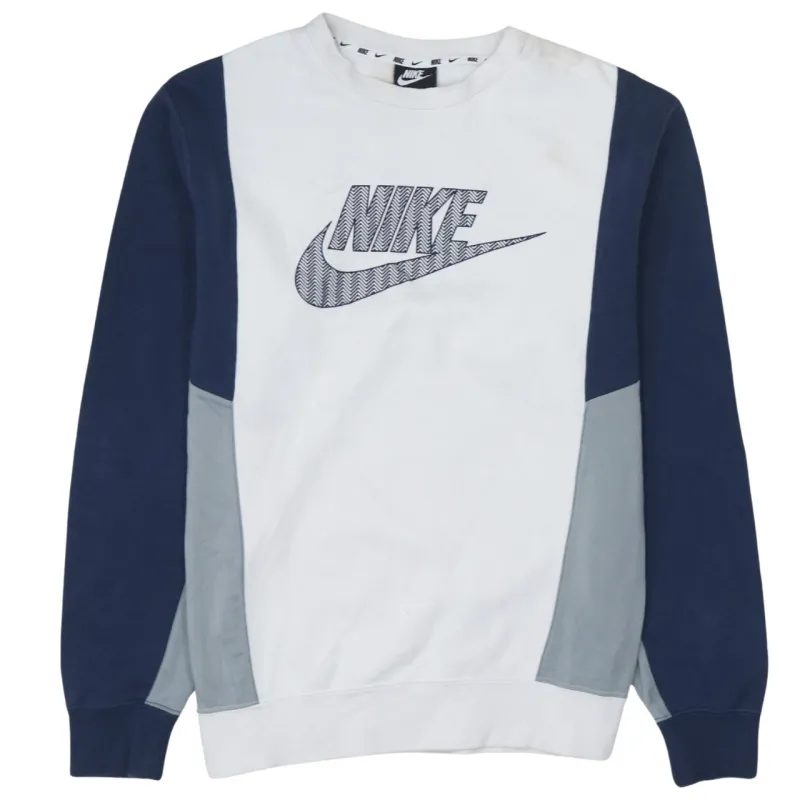 Nike 90's Center Middle Swoosh Crew Neck Sweatshirt Medium White sold by Vintage Club