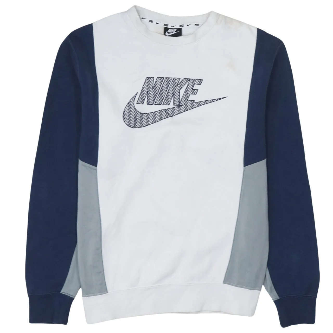 Nike 90's Center Middle Swoosh Crew Neck Sweatshirt Medium White sold by Vintage Club