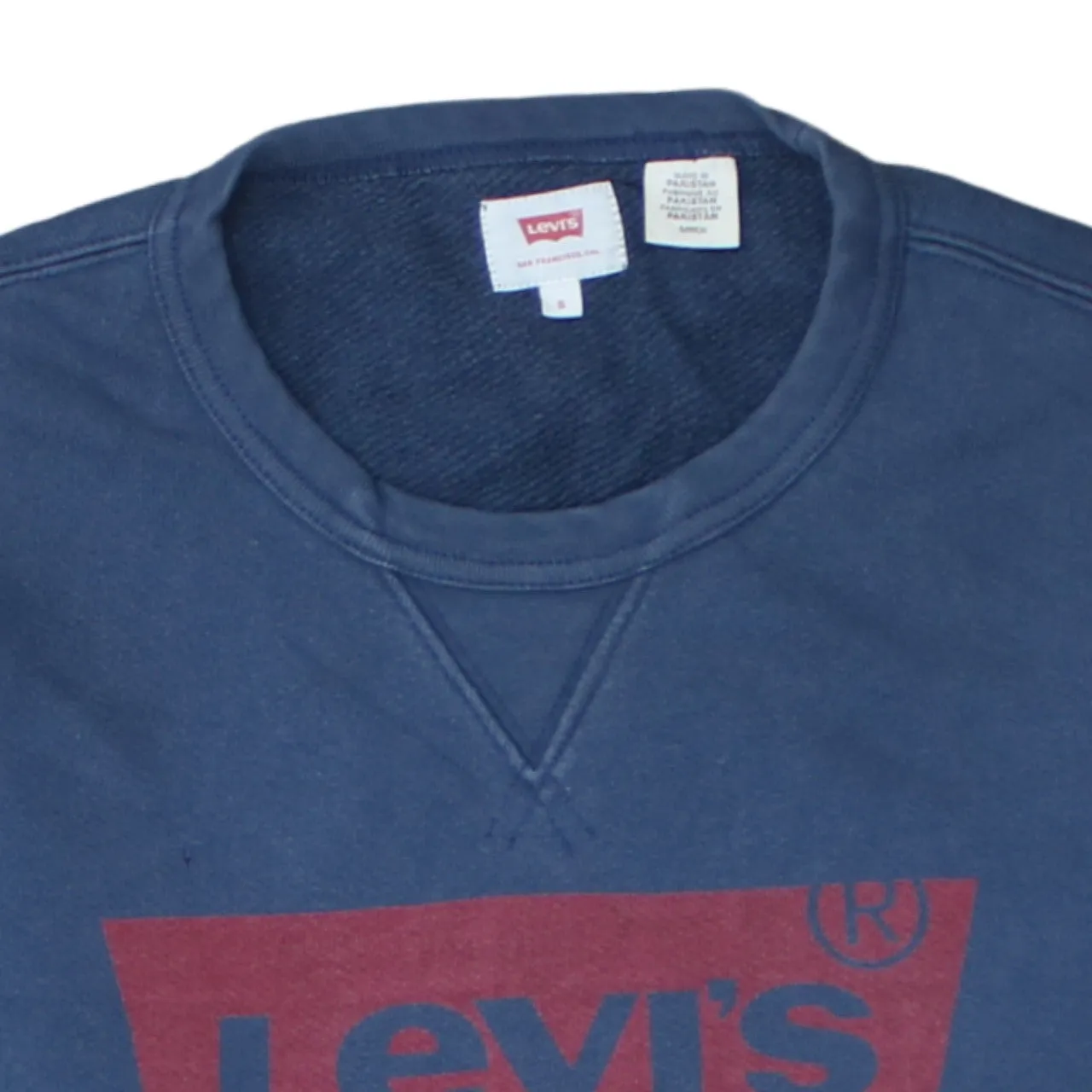 Levi's 90's Spellout Crew Neck Sweatshirt Small Navy Blue sold by Vintage Club product image thumbnail 3