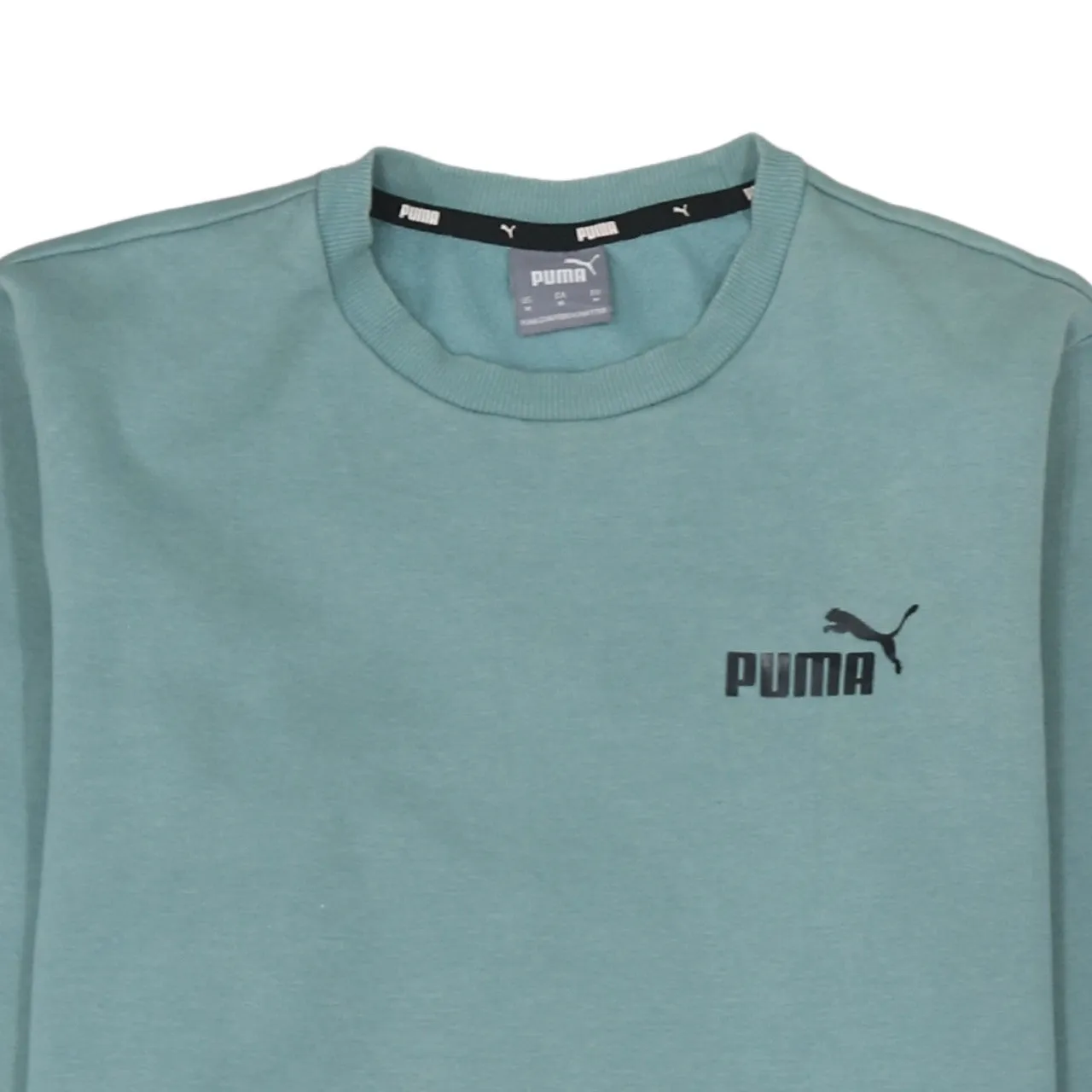 Puma Green Sweatshirt Men's Medium Printed Chest Logo Crewneck Pullover Fleece Top sold by Vintage Club product image thumbnail 3