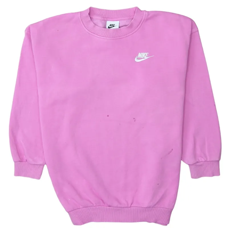 Nike 90's Swoosh Crew Neck Sweatshirt Medium Pink sold by Vintage Club
