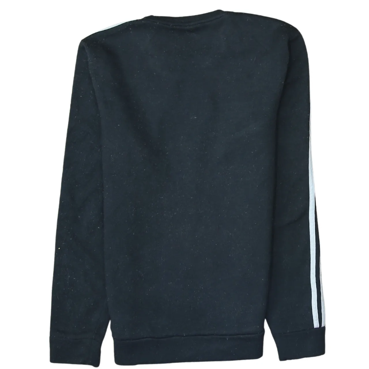 Adidas 90's Striped Sleeve Crew Neck Sweatshirt Small Black sold by Vintage Club product image thumbnail 2