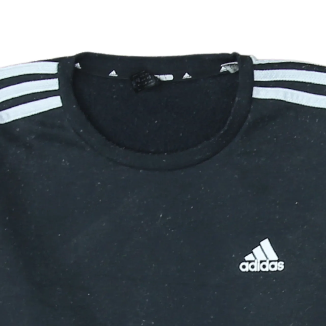 Adidas 90's Striped Sleeve Crew Neck Sweatshirt Small Black sold by Vintage Club product image thumbnail 3