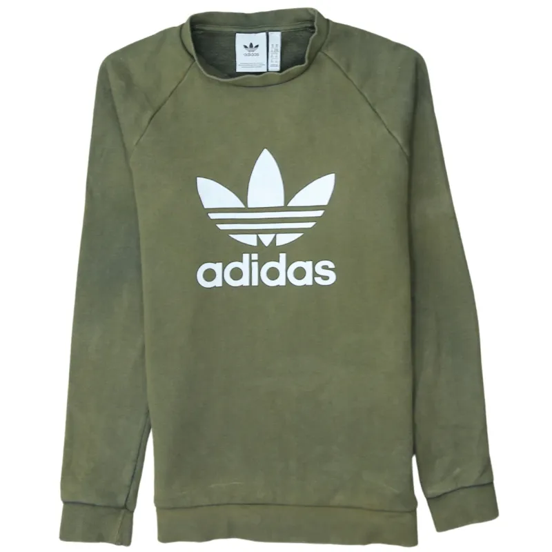 Adidas 90's Spellout Crew Neck Sweatshirt XSmall Green sold by Vintage Club