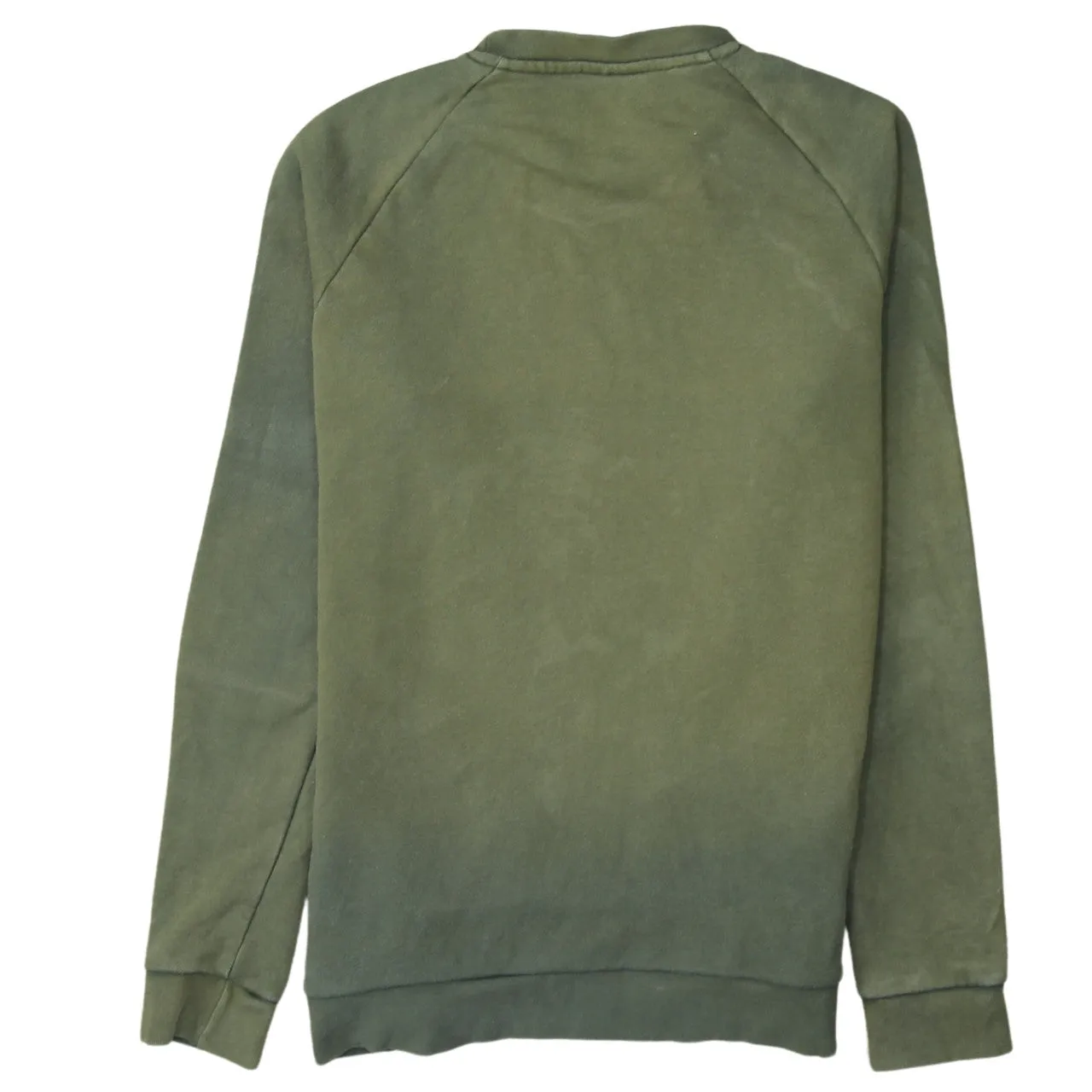 Adidas Olive Green Sweatshirt Men's XSmall Printed Trefoil Logo Crewneck Pullover Top sold by Vintage Club product image thumbnail 2