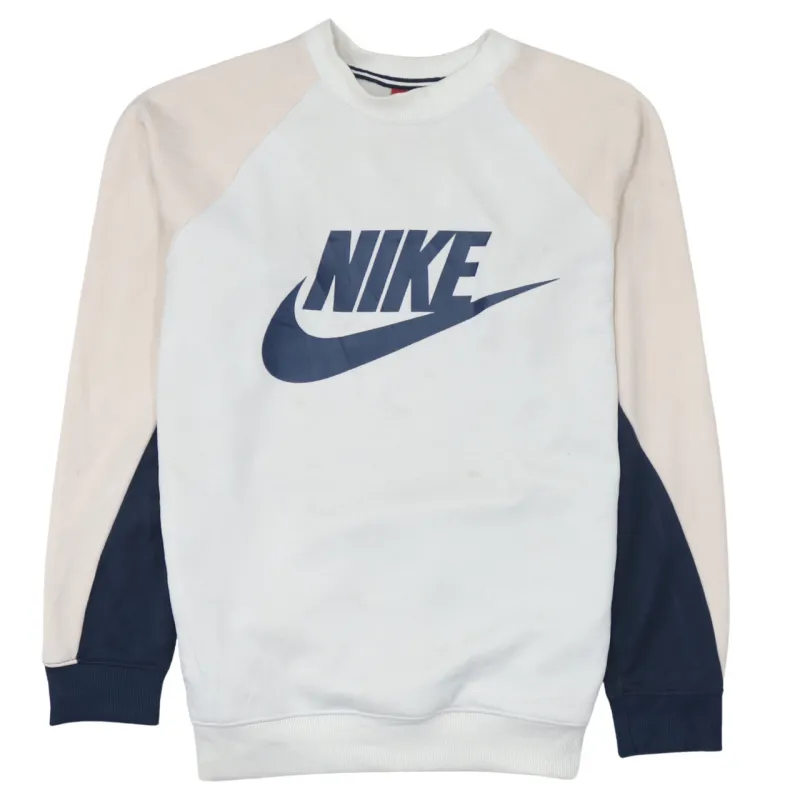 Nike 90's Center Middle Swoosh Crew Neck Sweatshirt Medium White sold by Vintage Club