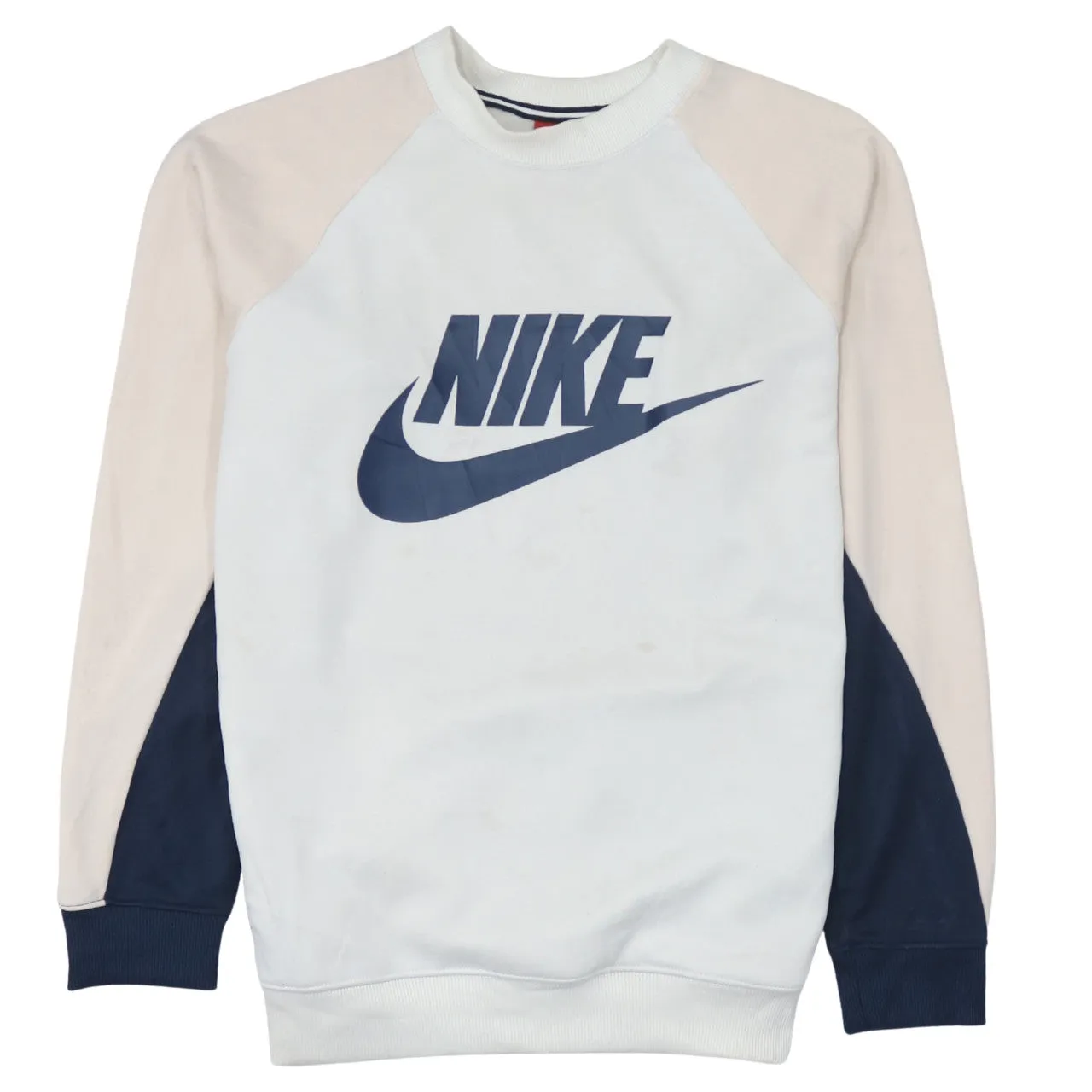 Nike 90's Center Middle Swoosh Crew Neck Sweatshirt Medium White sold by Vintage Club