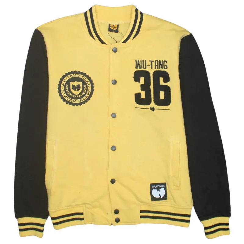 Wu Tang 90's Lightweight Button Up Sweatshirt Small Yellow made by Wutang
