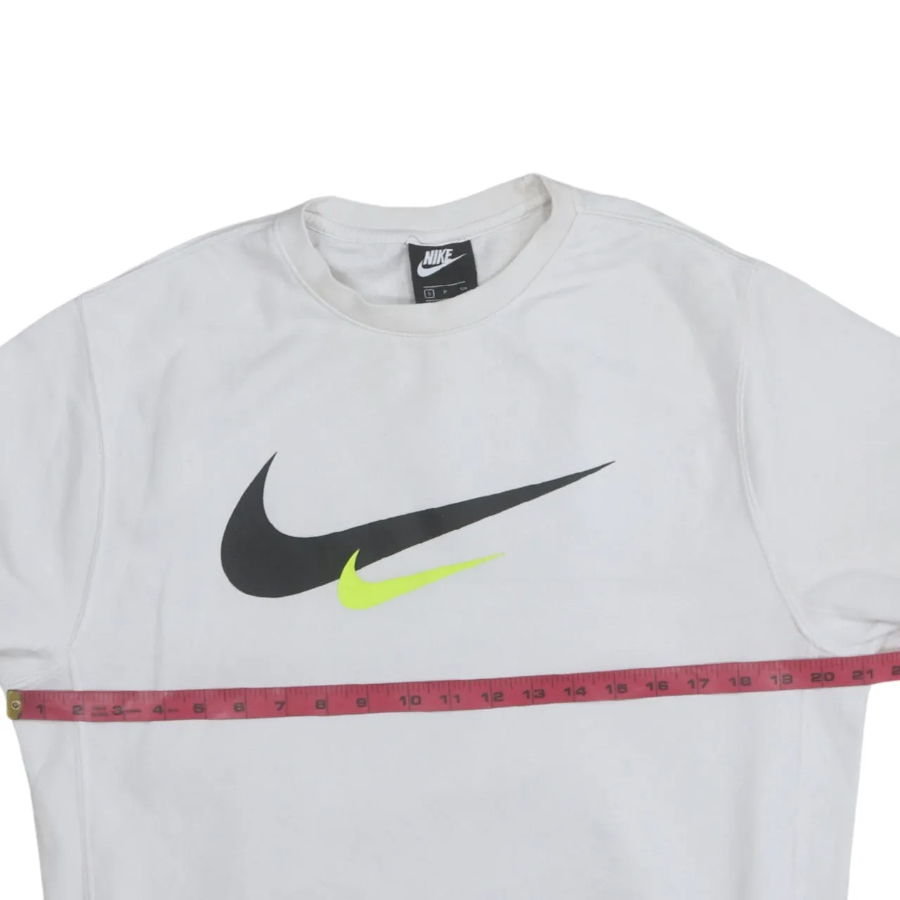 Nike 90's Center Middle Swoosh Crew Neck Sweatshirt Small White sold by Vintage Club product image thumbnail 5