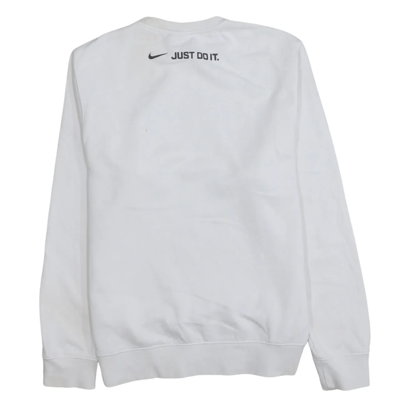 Nike 90's Center Middle Swoosh Crew Neck Sweatshirt Small White sold by Vintage Club product image thumbnail 2
