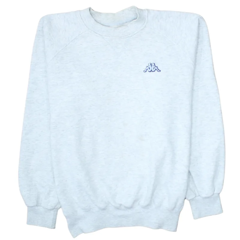 Kappa 90's Lightweight Crew Neck Sweatshirt Medium  White sold by Vintage Club