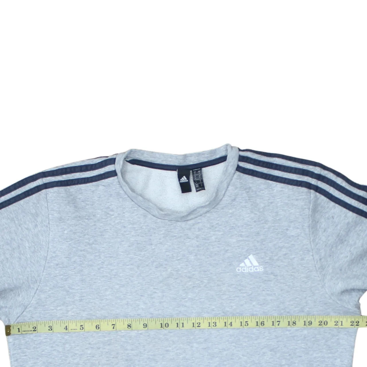 Adidas 90's Striped Sleeve Crew Neck Sweatshirt Medium Grey sold by Vintage Club product image thumbnail 5