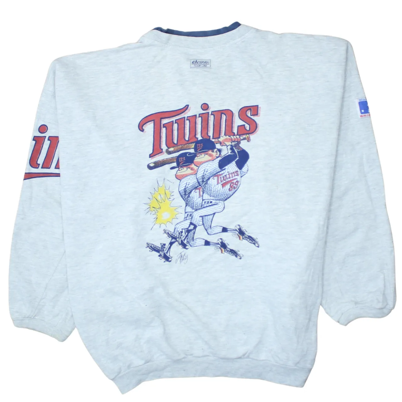 Diamond Collection Grey Sweatshirt Men's XLarge Minnesota Twins Embroidered Logo Baseball Pullover Top sold by Vintage Club product image thumbnail 2