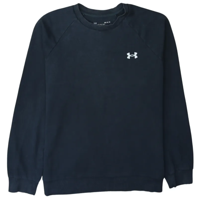 Under Armour Black Sweatshirt Men's Medium Embroidered Chest Logo Raglan Sleeves Fleece Pullover sold by Vintage Club