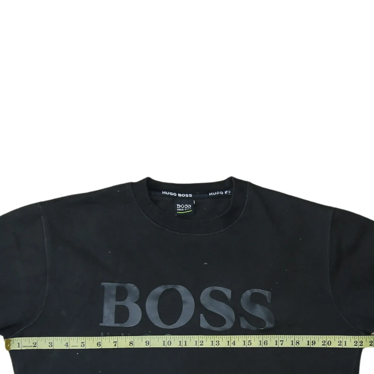 HUGO BOSS 90's Spellout Crew Neck Sweatshirt Medium Black sold by Vintage Club product image thumbnail 5