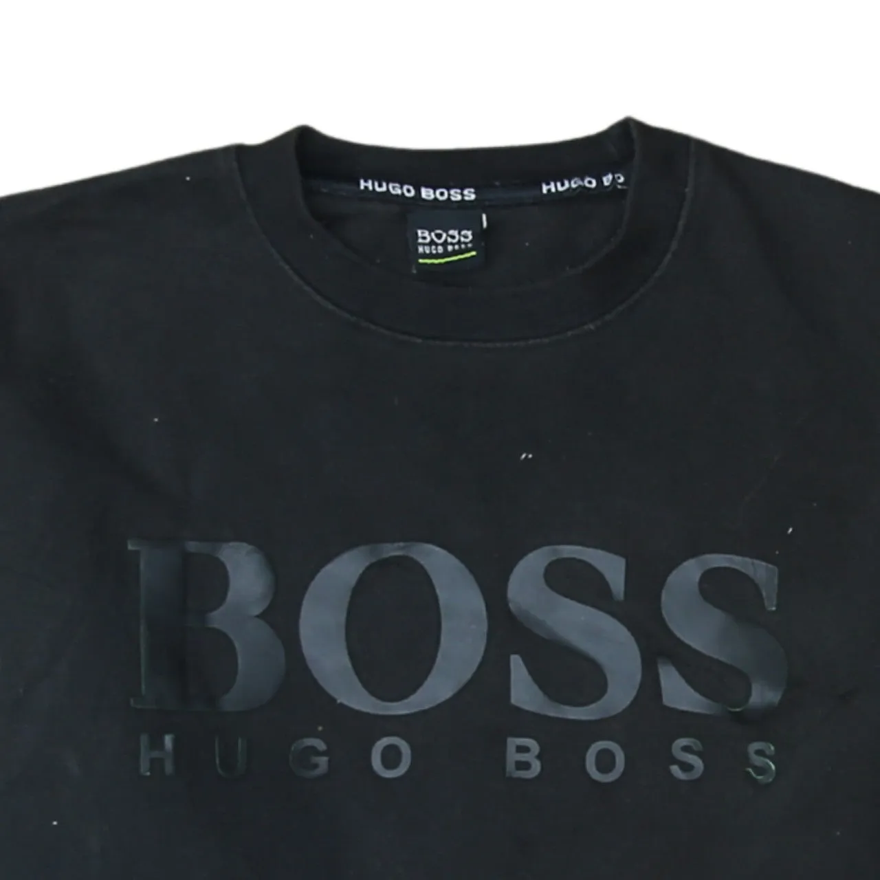 HUGO BOSS 90's Spellout Crew Neck Sweatshirt Medium Black sold by Vintage Club product image thumbnail 3