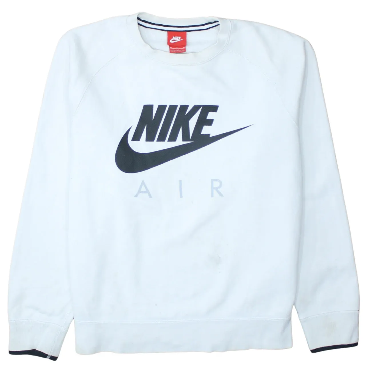 Nike 90's Center Middle Swoosh Crew Neck Sweatshirt Medium White sold by Vintage Club