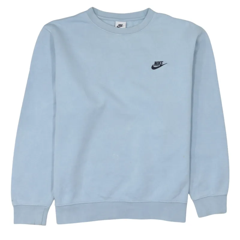 Nike 90's Swoosh Crew Neck Sweatshirt Large Blue sold by Vintage Club