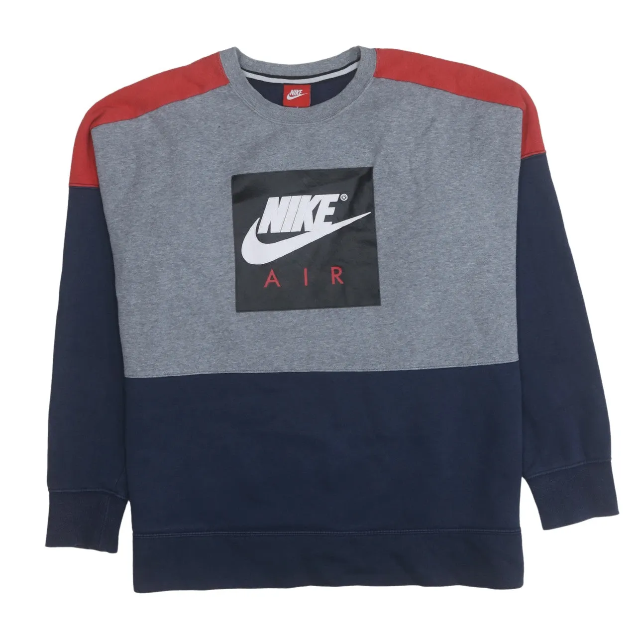 Nike 90's Center Middle Swoosh Crew Neck Sweatshirt Large Grey sold by Vintage Club