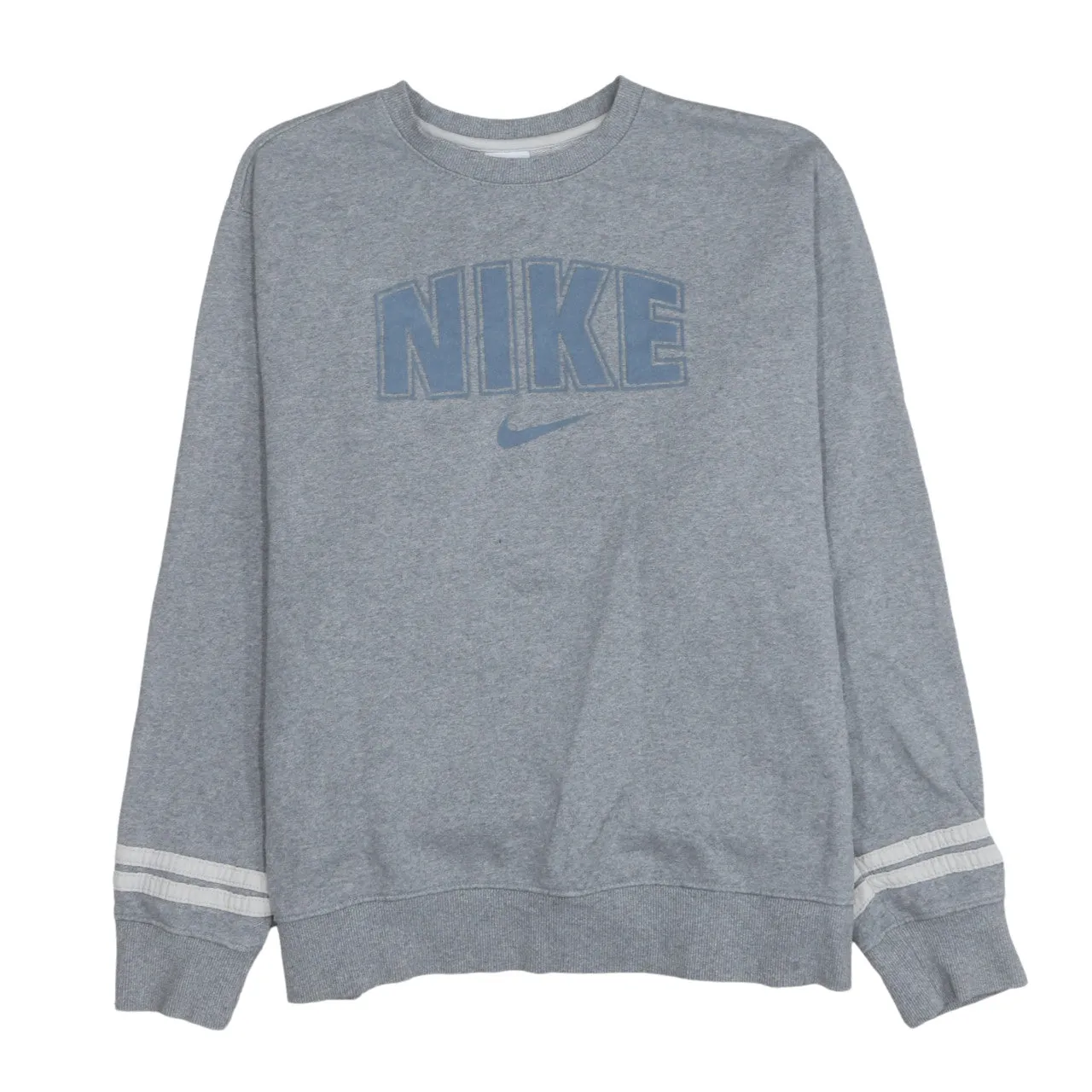 Nike 90's Center Middle Swoosh Crew Neck Sweatshirt Large Grey sold by Vintage Club