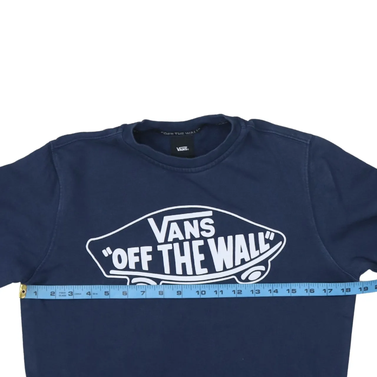 VANS 90's Spellout Crew Neck Sweatshirt XSmall Navy Blue sold by Vintage Club product image thumbnail 5