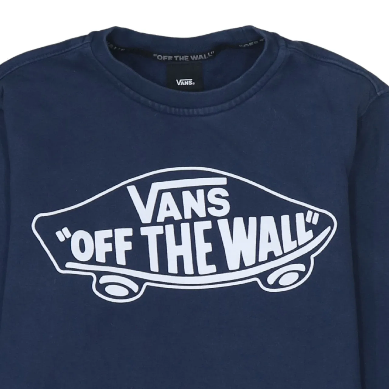 VANS 90's Spellout Crew Neck Sweatshirt XSmall Navy Blue sold by Vintage Club product image thumbnail 3