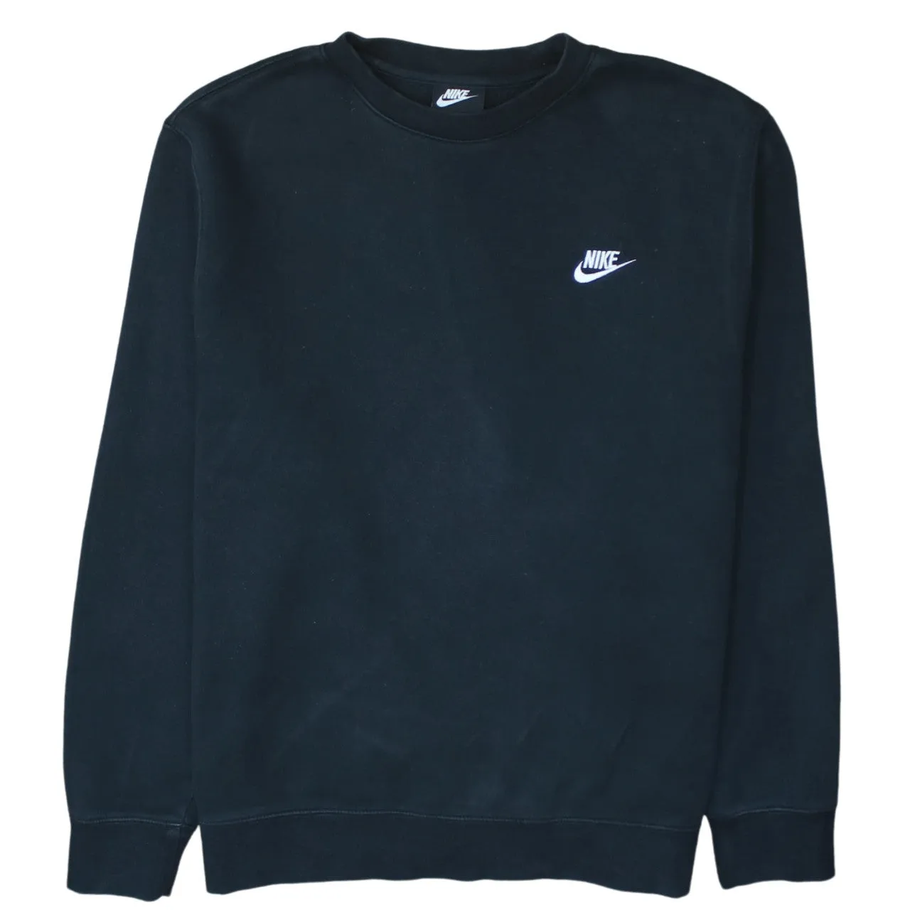 Nike 90's Swoosh Crew Neck Sweatshirt Large Black sold by Vintage Club