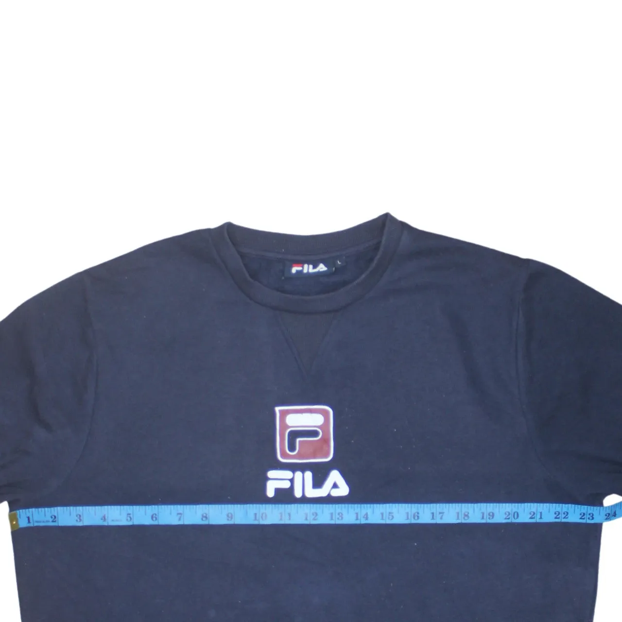 Fila 90's Lightweight Crew Neck Sweatshirt Large Navy Blue sold by Vintage Club product image thumbnail 5