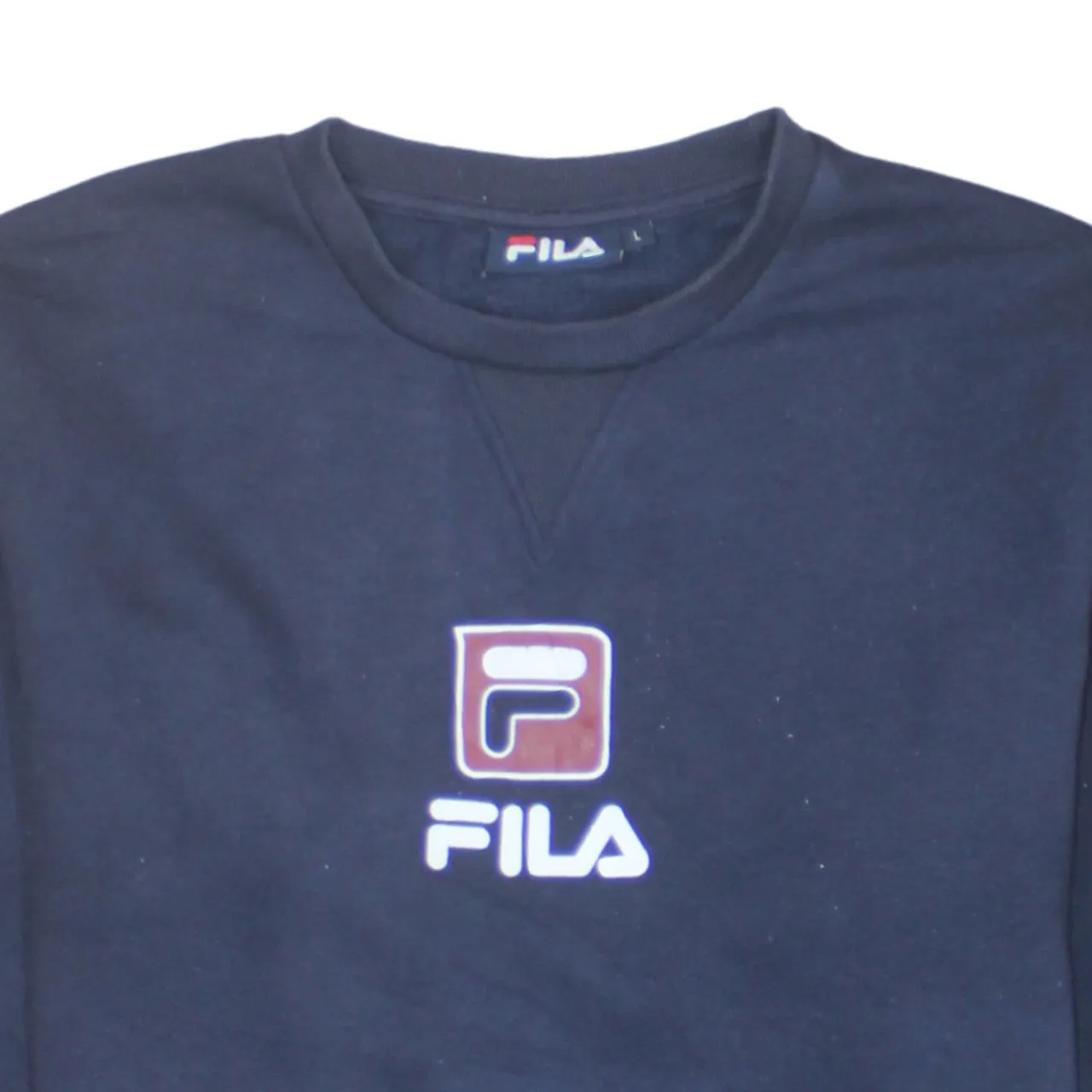 Fila 90's Lightweight Crew Neck Sweatshirt Large Navy Blue sold by Vintage Club product image thumbnail 3