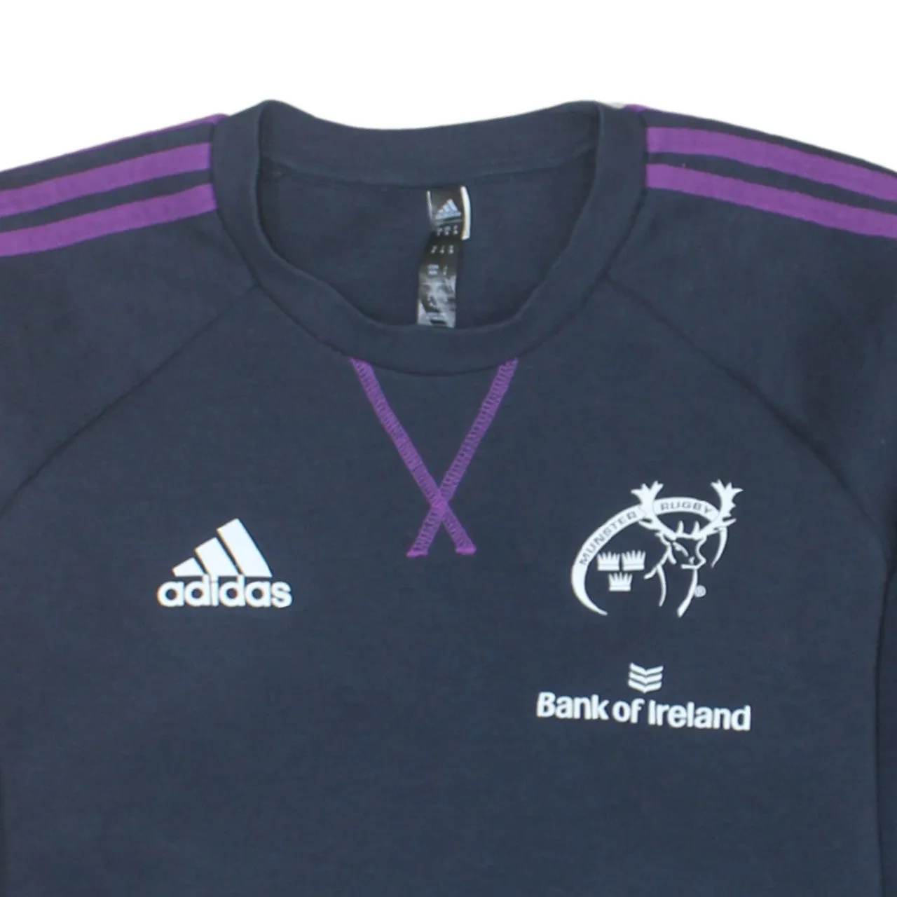 Adidas 90's Striped Sleeve Crew Neck Sweatshirt Medium Navy Blue sold by Vintage Club product image thumbnail 3