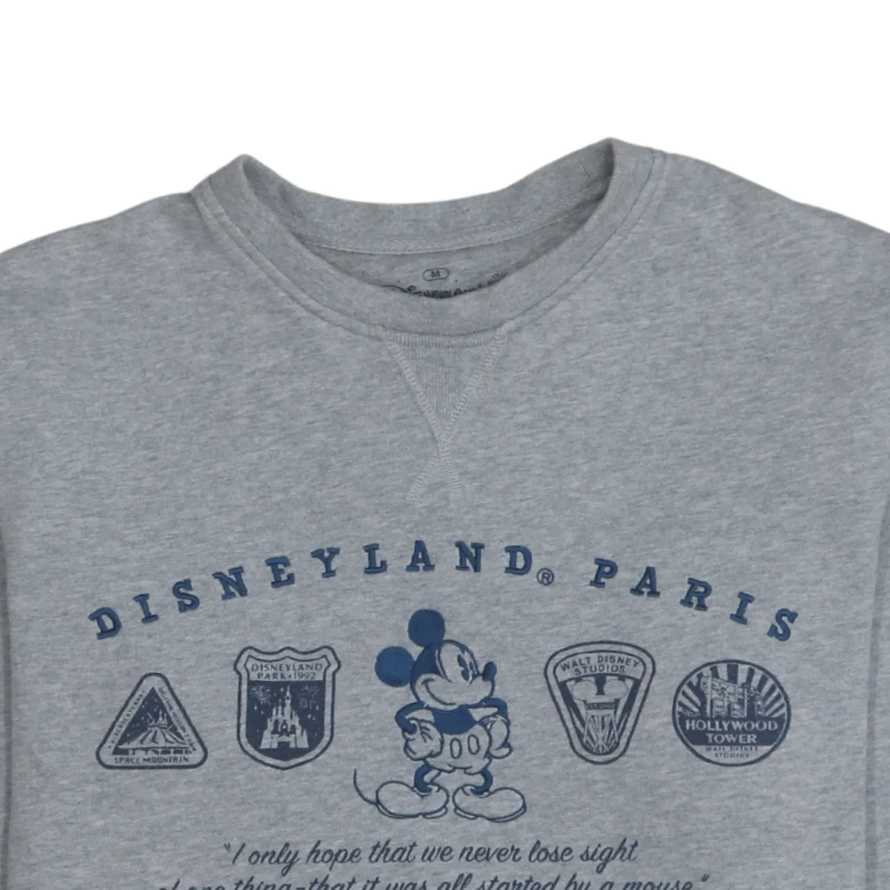 Disney 90's Mickey Mouse Crew Neck Sweatshirt Medium Grey sold by Vintage Club product image thumbnail 3