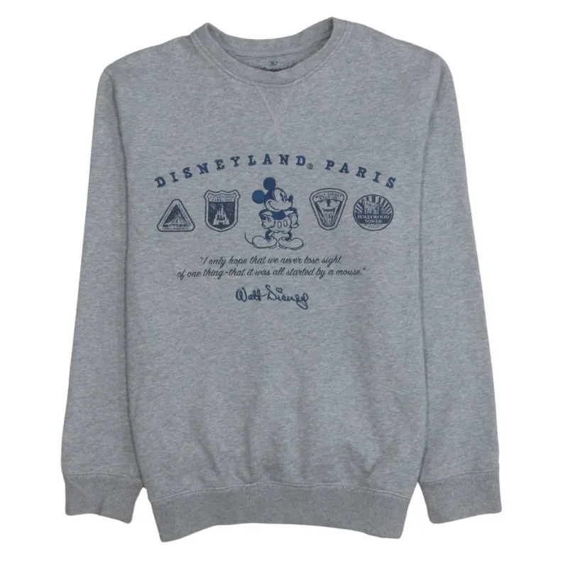 Disney 90's Mickey Mouse Crew Neck Sweatshirt Medium Grey sold by Vintage Club