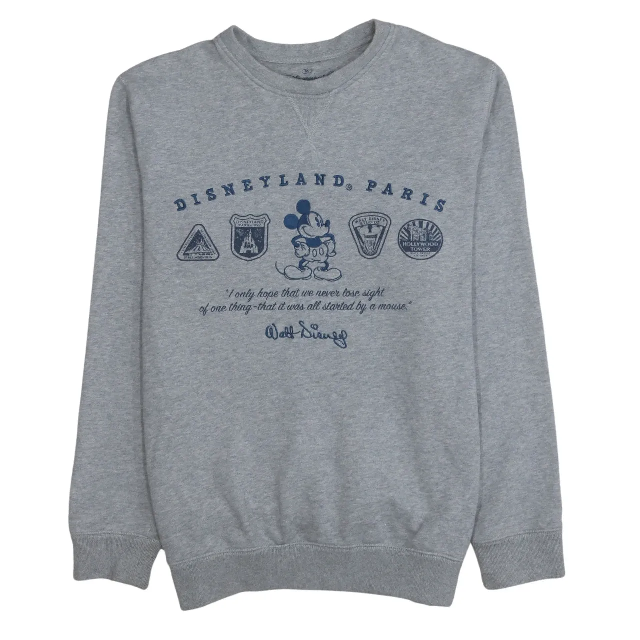 Disney 90's Mickey Mouse Crew Neck Sweatshirt Medium Grey sold by Vintage Club