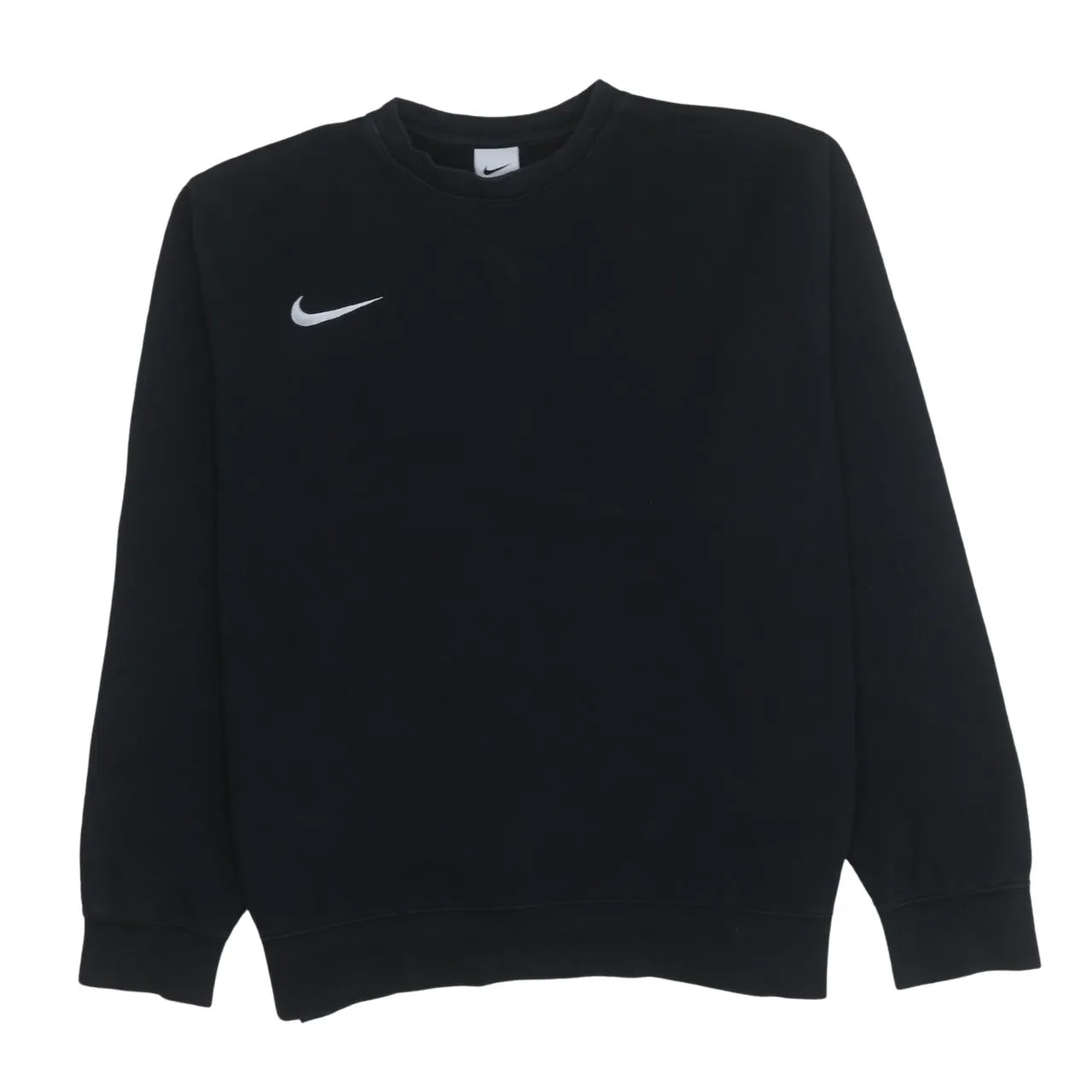 Nike 90's Swoosh Crew Neck Sweatshirt Large Black sold by Vintage Club