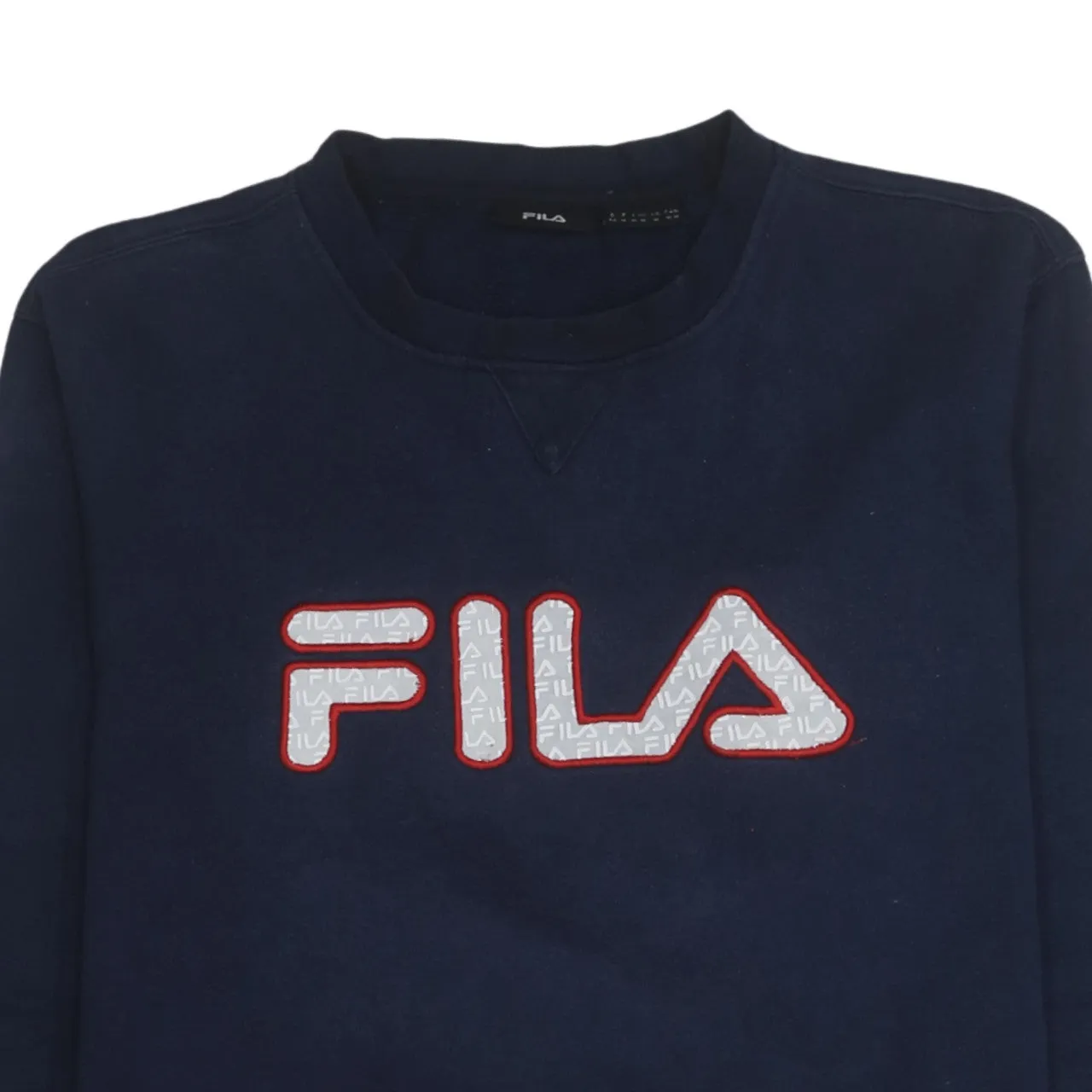 Fila 90's Spellout Crew Neck Sweatshirt Medium Navy Blue sold by Vintage Club product image thumbnail 3