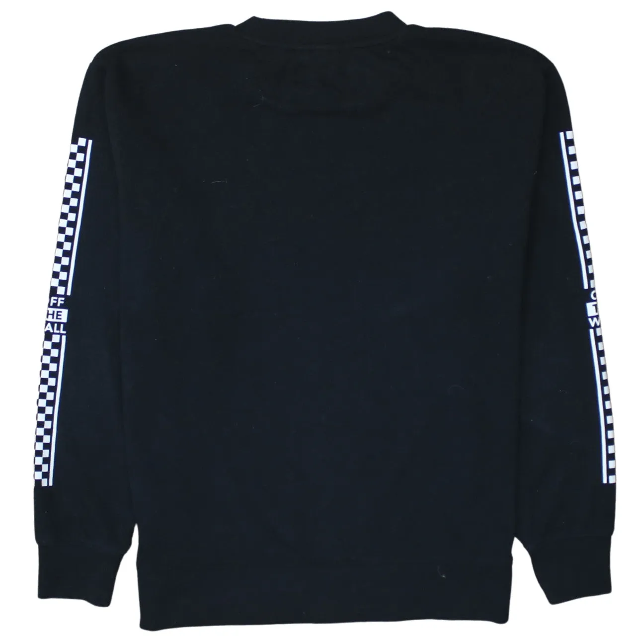 VANS 90's Spellout Crew Neck Sweatshirt Medium Black sold by Vintage Club product image thumbnail 2