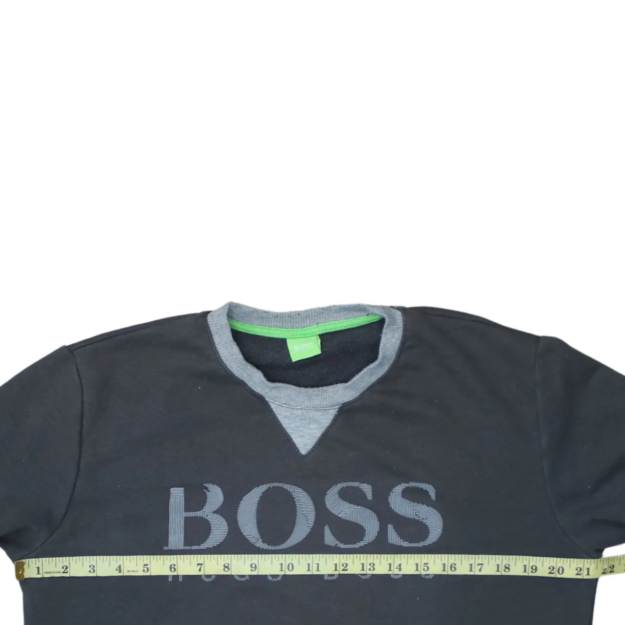 HUGO BOSS 90's Spellout Crew Neck Sweatshirt Medium Black sold by Vintage Club product image thumbnail 5
