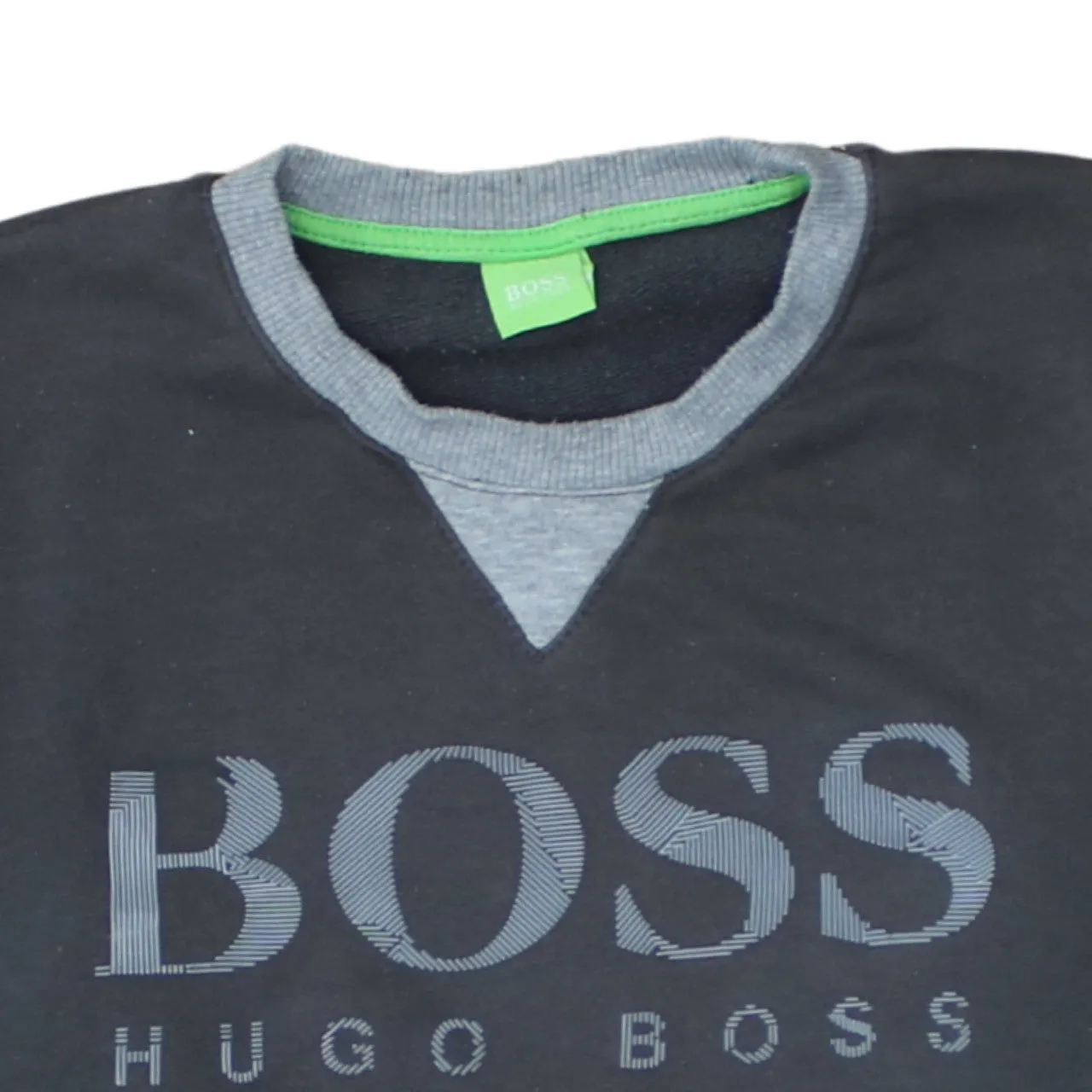HUGO BOSS 90's Spellout Crew Neck Sweatshirt Medium Black sold by Vintage Club product image thumbnail 3