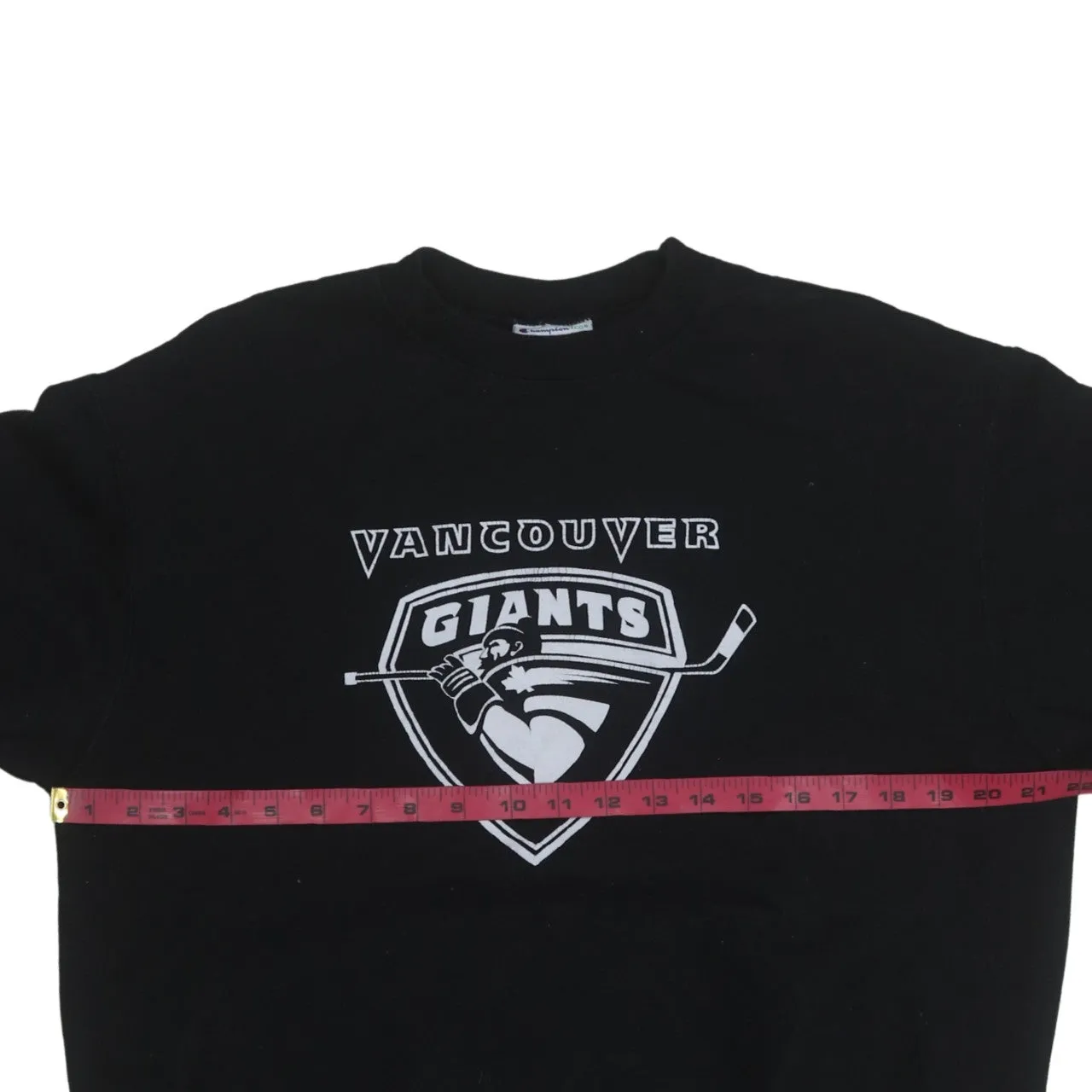 Champion Black Sweatshirt Men's Medium Vancouver Giants Printed Logo Fleece Pullover Crewneck sold by Vintage Club product image thumbnail 5