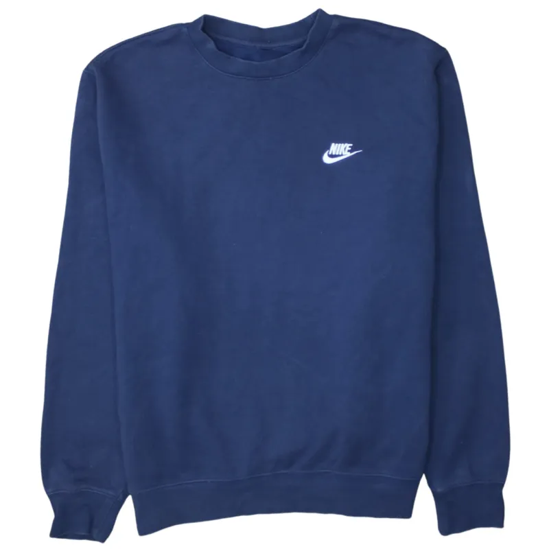 Nike 90's Swoosh Crew Neck Sweatshirt Large  Navy Blue sold by Vintage Club