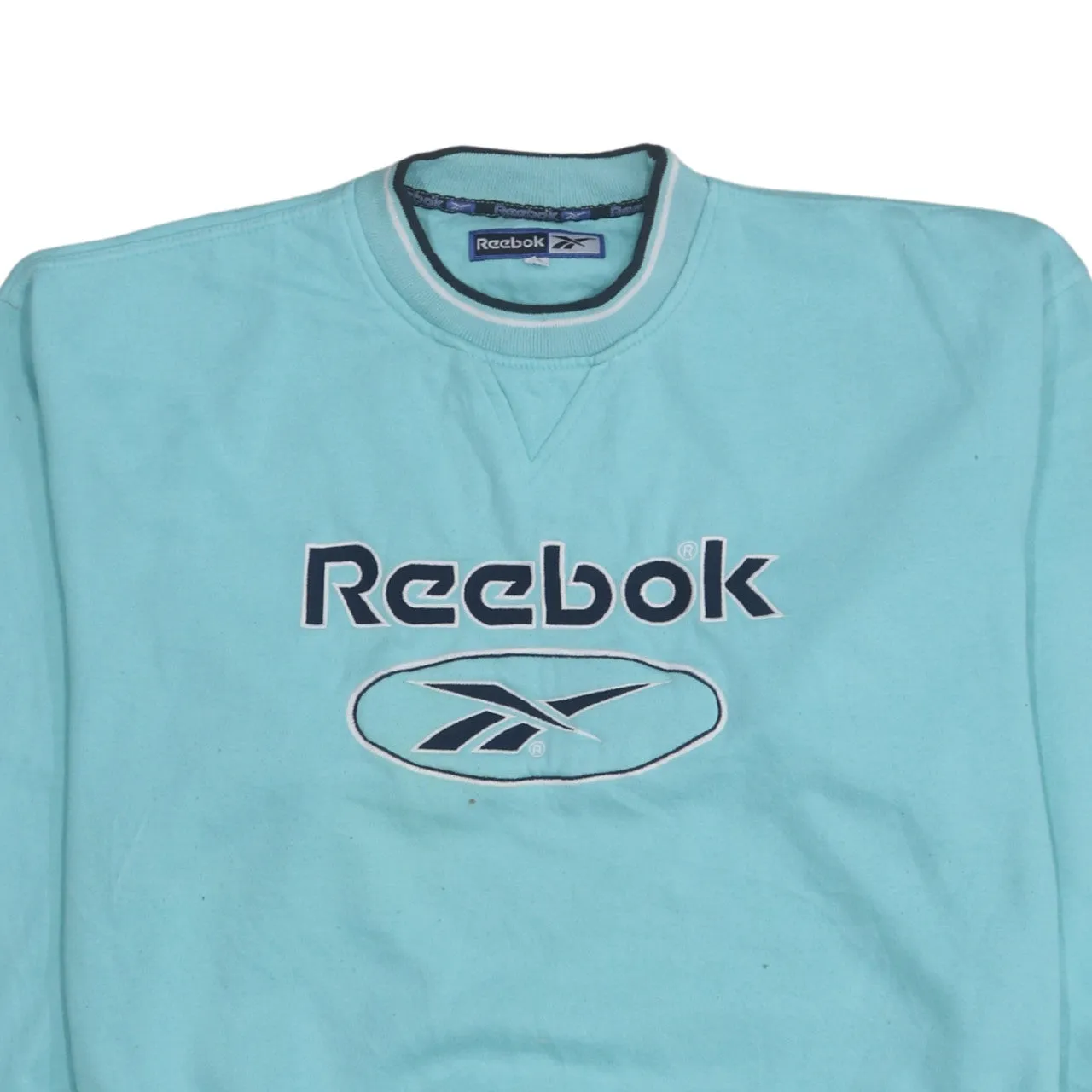 Reebok 90's Spellout Crew Neck Sweatshirt Large Blue sold by Vintage Club product image thumbnail 3