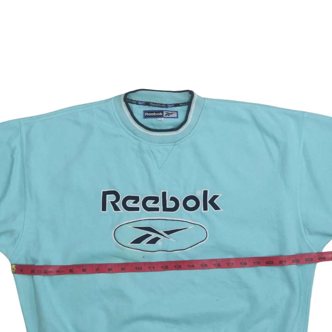 Reebok 90's Spellout Crew Neck Sweatshirt Large Blue sold by Vintage Club product image thumbnail 5