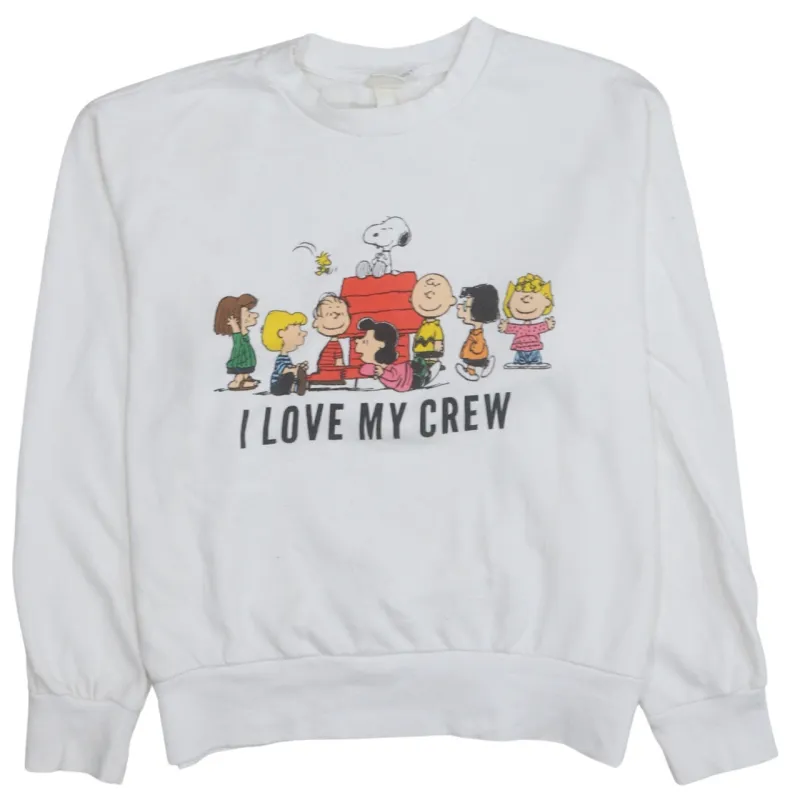 H&M 90's Lightweight Crew Neck Sweatshirt Medium White made by H&M