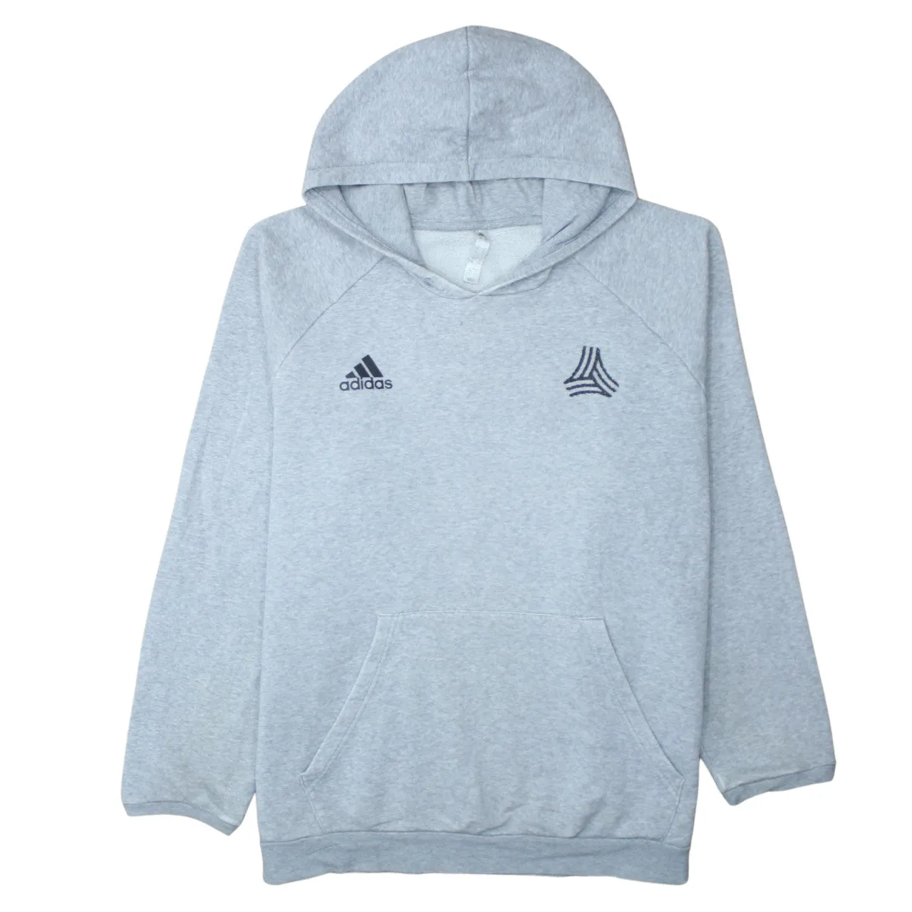 Adidas 90's Drawstring Pockets Pullover Hoodie XLarge Grey sold by Vintage Club