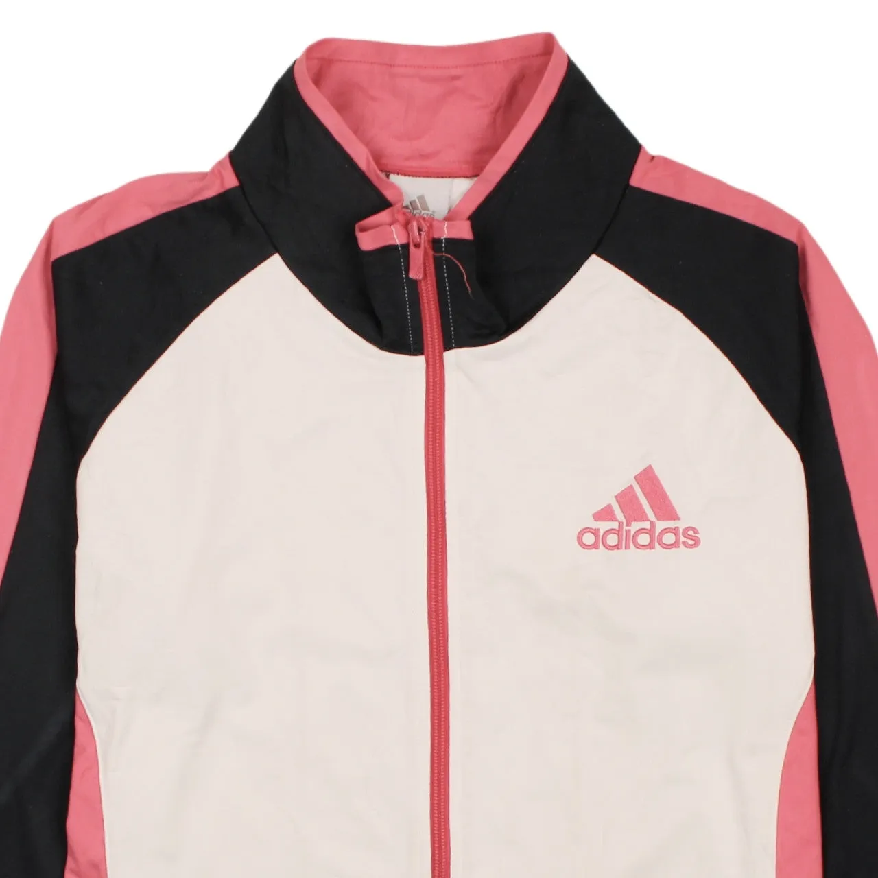 Adidas Women's Pink White Track Jacket Medium | Color Block Sports Top sold by Vintage Club product image thumbnail 3