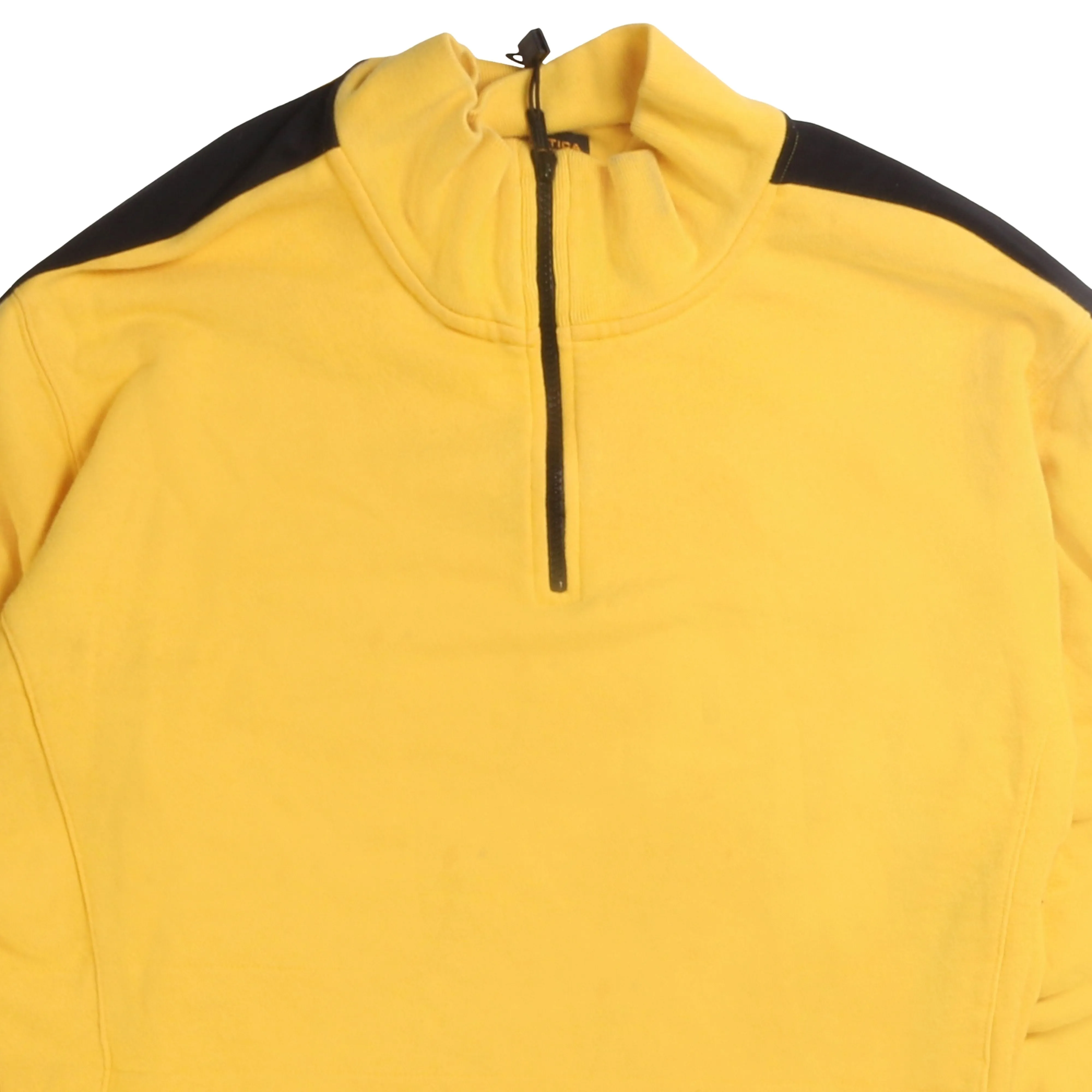 Nautica Quarter Zip Knitted Jumper / Sweater Large Yellow sold by Vintage Club product image thumbnail 2