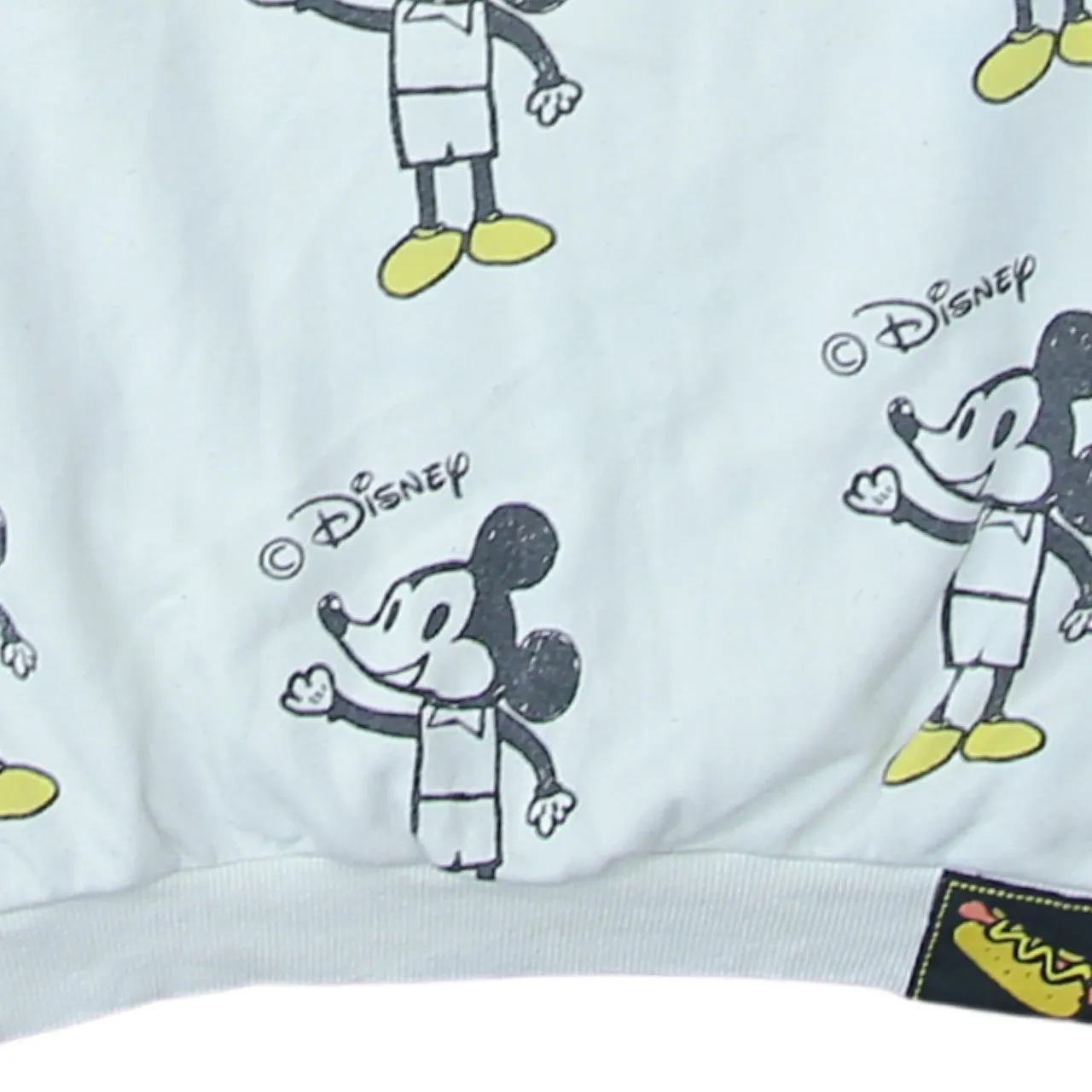 Disney White Mickey Mouse Sweatshirt Men's Small All Over Print Crewneck Pullover Top sold by Vintage Club product image thumbnail 4