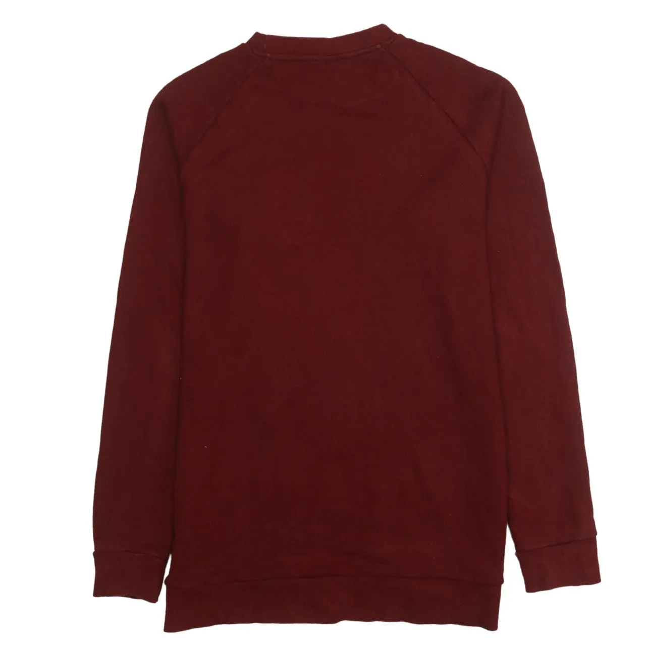 Adidas Burgundy Red Sweatshirt Men's Medium Trefoil Printed Logo Crewneck Pullover Top sold by Vintage Club product image thumbnail 2